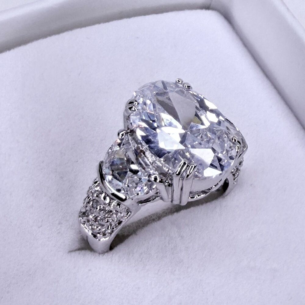 GORGEOUS Simulated Diamond Three-Stone Ring